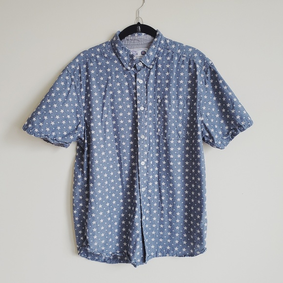 Artistry in Motion star print button up shirt m - Picture 1 of 6